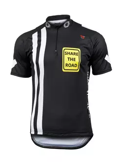 MikeSPORT DESIGN - SHARE THE ROAD - cyklistický dres, farba: čierna
