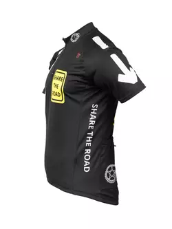 MikeSPORT DESIGN - SHARE THE ROAD - cyklistický dres, farba: čierna