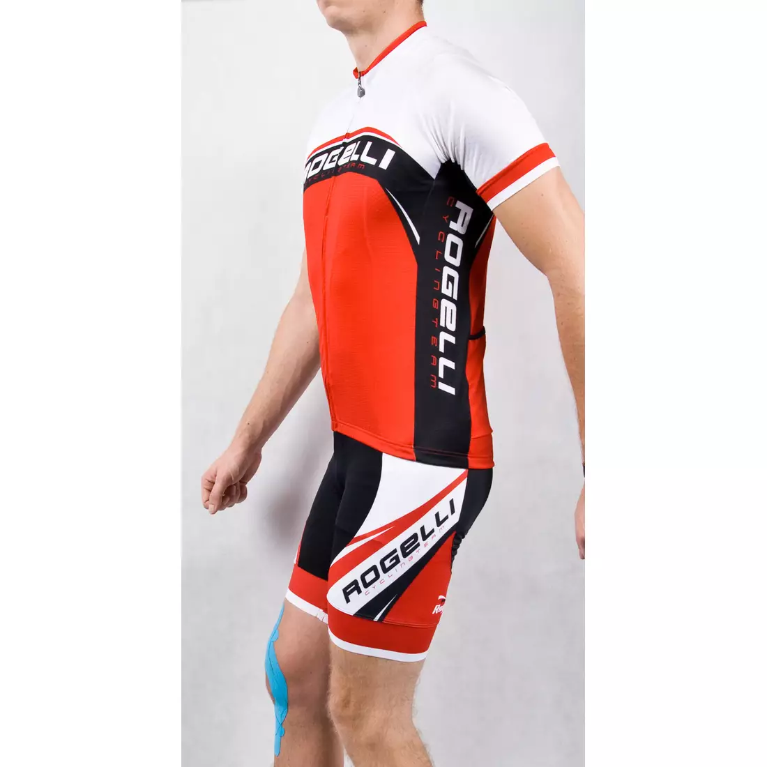 ROGELLI ANCONA - pánsky cyklistický dres, bielo-červený