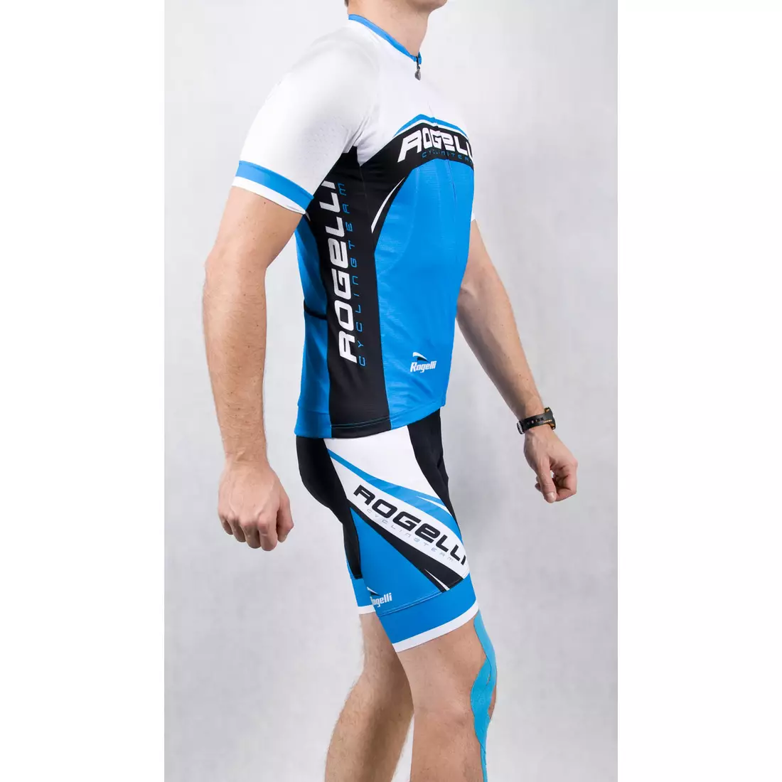 ROGELLI ANCONA - pánsky cyklistický dres, bielo-modrý