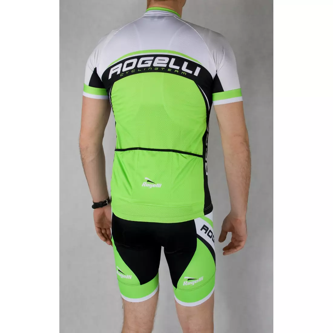 ROGELLI ANCONA - pánsky cyklistický dres, bielo-zelený