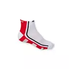 ROGELLI RCS-04 - Q-SKIN  - cyklistické ponožky, biele a červené