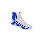 ROGELLI RCS-04 - Q-SKIN  - cyklistické ponožky, biele a modré