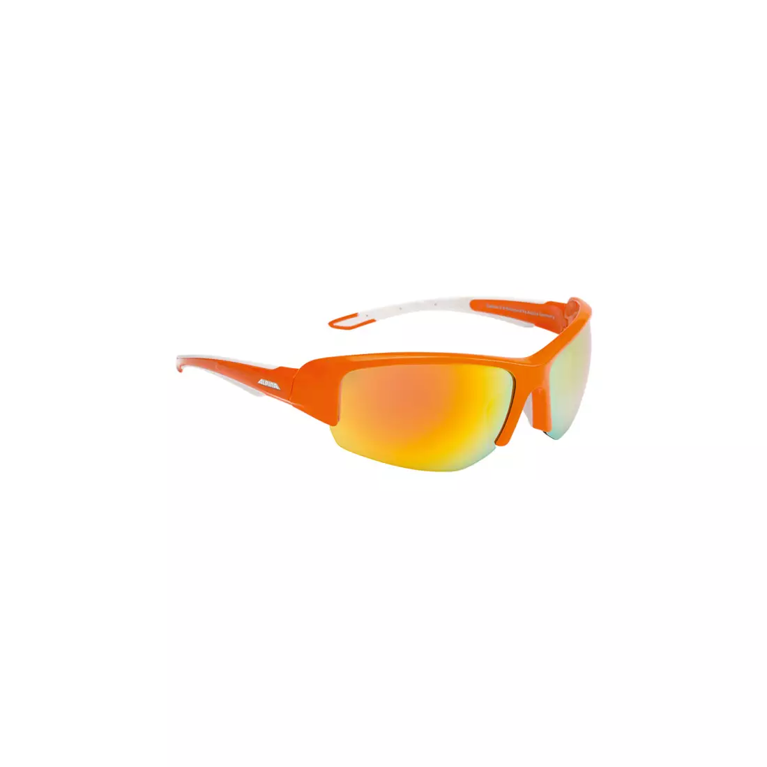 Športové okuliare ALPINA - CALLUM 2.0 - oranžovo-biele / oranžové keramické zrkadlové sklo.
