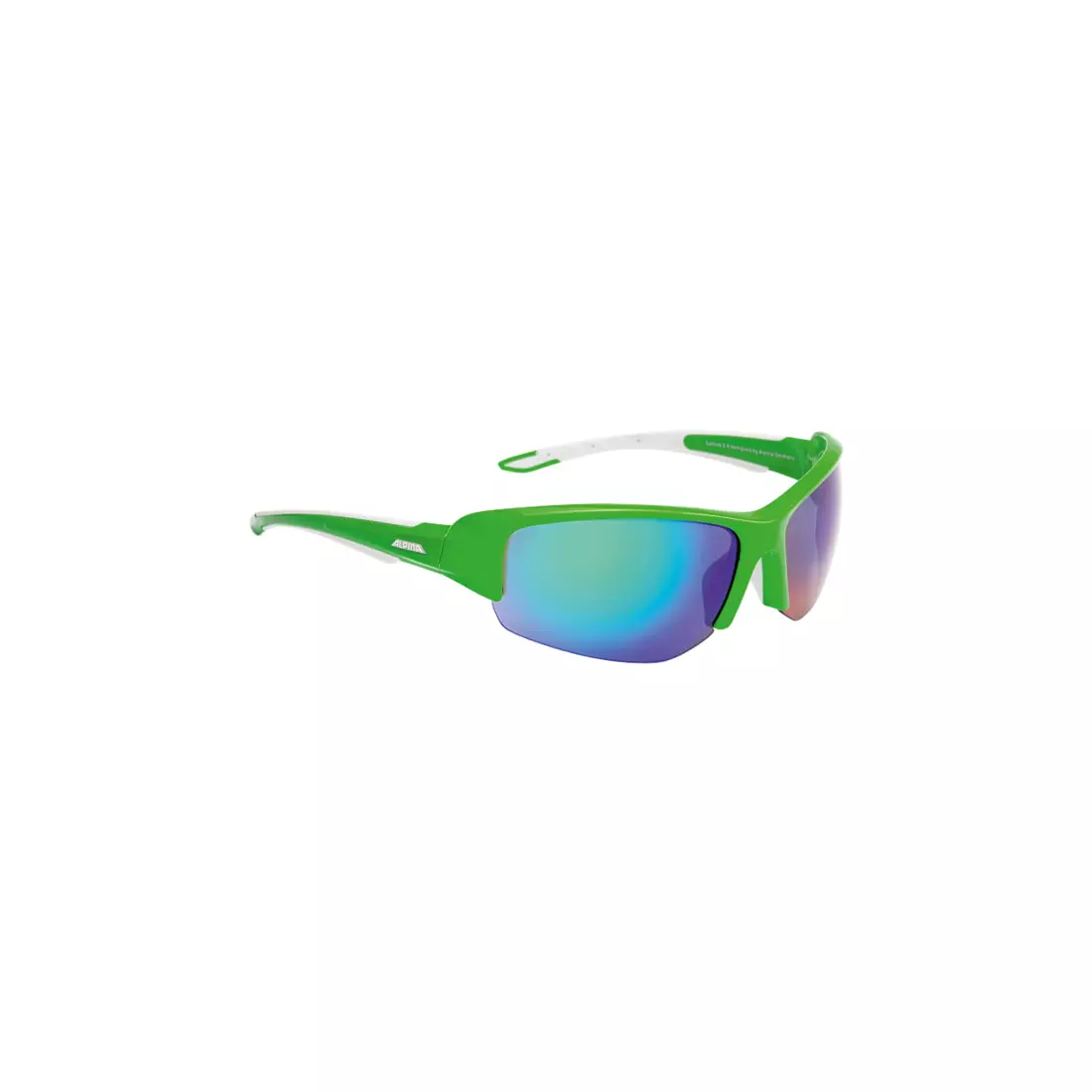Športové okuliare ALPINA - CALLUM 2.0 - zeleno-biele / keramické zrkadlové sklo zelené.