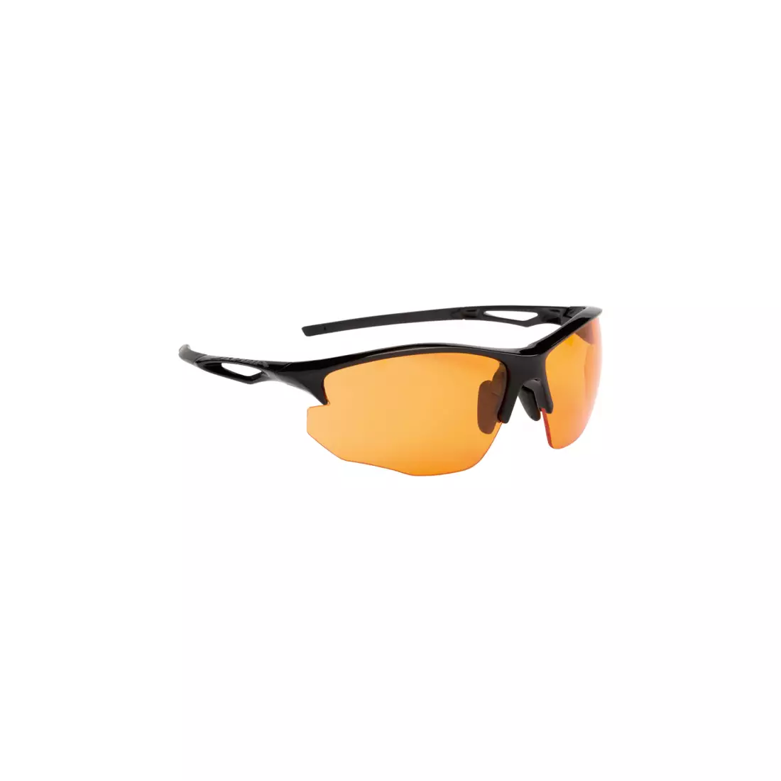 Športové okuliare ALPINA - SORCERY HR C+, matné čierne / oranžové sklá zahmlievania.