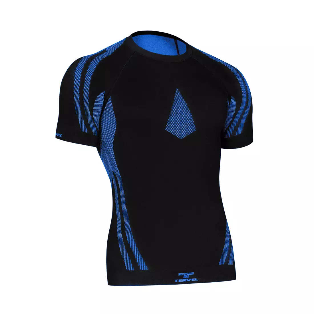 TERVEL OPTILINE LIGHT MOD-02 - pánske termo tričko s krátkym rukávom, farba: čierna a modrá