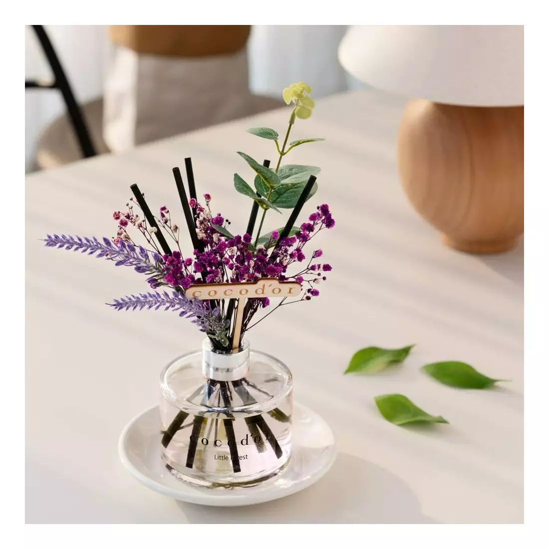 COCODOR aróma difuzér s tyčinkami a kvetmi flower lavender, pure cotton 200 ml