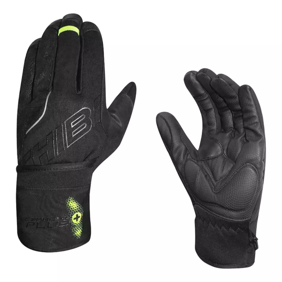 CHIBA EXPRESS+ pánske zimné cyklistické rukavice, čierna
