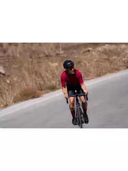 Rogelli DISTANCE pánsky cyklistický dres, gaštanové