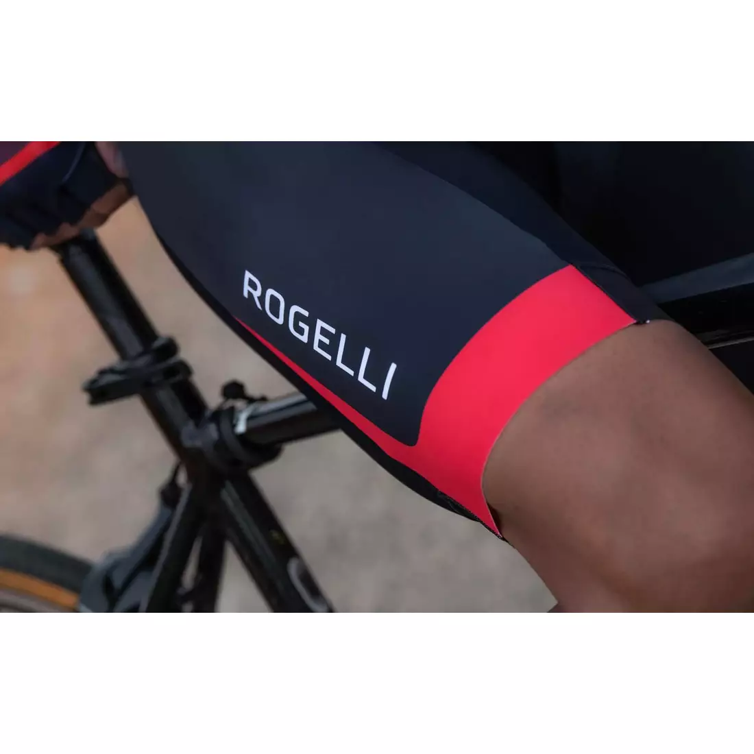Rogelli FUSE II pánske cyklistické šortky, čierna a červená