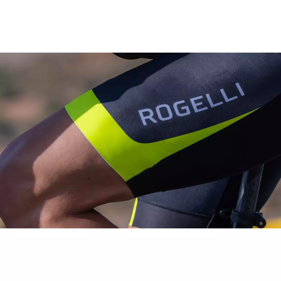 Rogelli FUSE II pánske cyklistické šortky, čierna a žltá