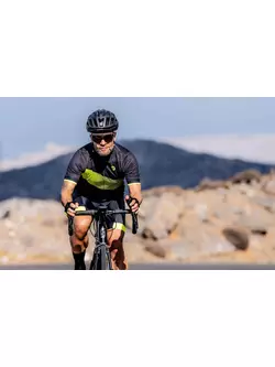 Rogelli GROOVE pánsky cyklistický dres, čierny fluór