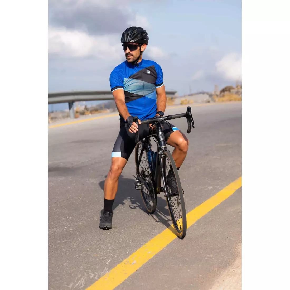 Rogelli GROOVE pánsky cyklistický dres, modrá