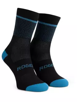 Rogelli HERO II cyklistické/športové ponožky, čierna a modrá