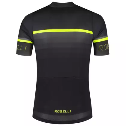 Rogelli HERO II pánsky cyklistický dres, čierny fluór