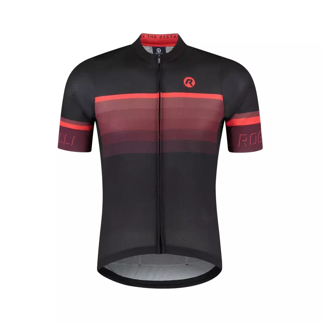 Rogelli HERO II pánsky cyklistický dres, čierna a červená