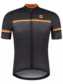 Rogelli HERO II pánsky cyklistický dres, čierna a oranžová