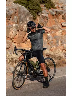 Rogelli HERO II pánsky cyklistický dres, čierna a zelená
