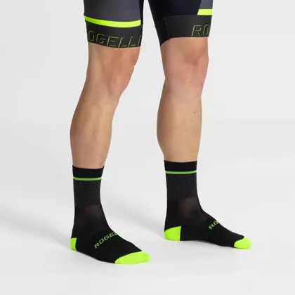 Rogelli HERO II cyklistické/športové ponožky, čierny fluór