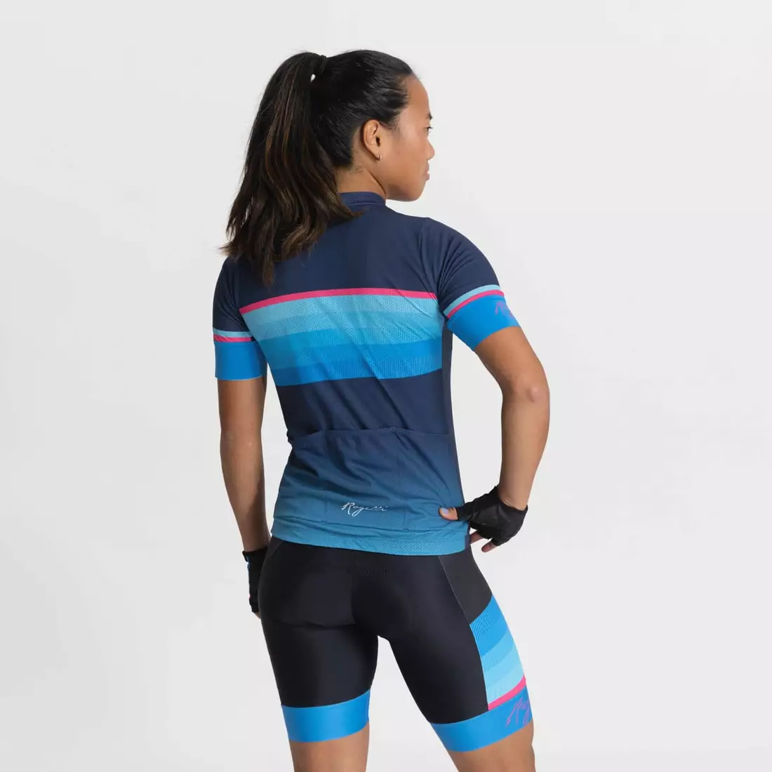 Rogelli IMPRESS II dámsky cyklistický dres, modro-ružová