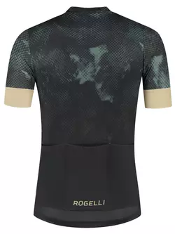 Rogelli NEBULA pánsky cyklistický dres, kaki-zlatá