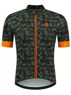 Rogelli RUBIK pánsky cyklistický dres, kaki-oranžová