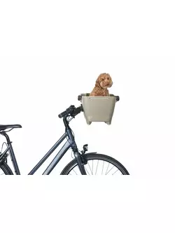 BASIL BUDDY KF predný košík na bicykel pre psa s vankúšom hnedý