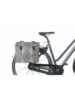 BASIL ELEGANCE DOUBLE BAG dvojitá zadná taška na bicykel 40 L, chateu taupe