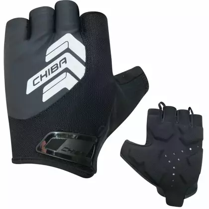 CHIBA REFLEX II cyklistické rukavice, čierne