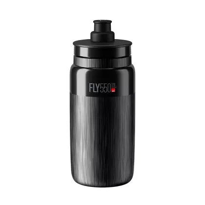 ELITE FLY TEX cyklistická fľaša na vodu 550 ml, čierna a sivá