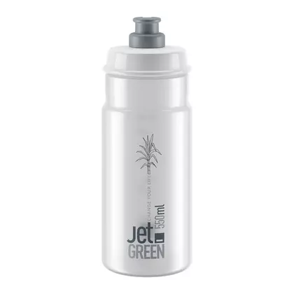 ELITE JET GREEN cyklistická fľaša na vodu 550 ml, clear