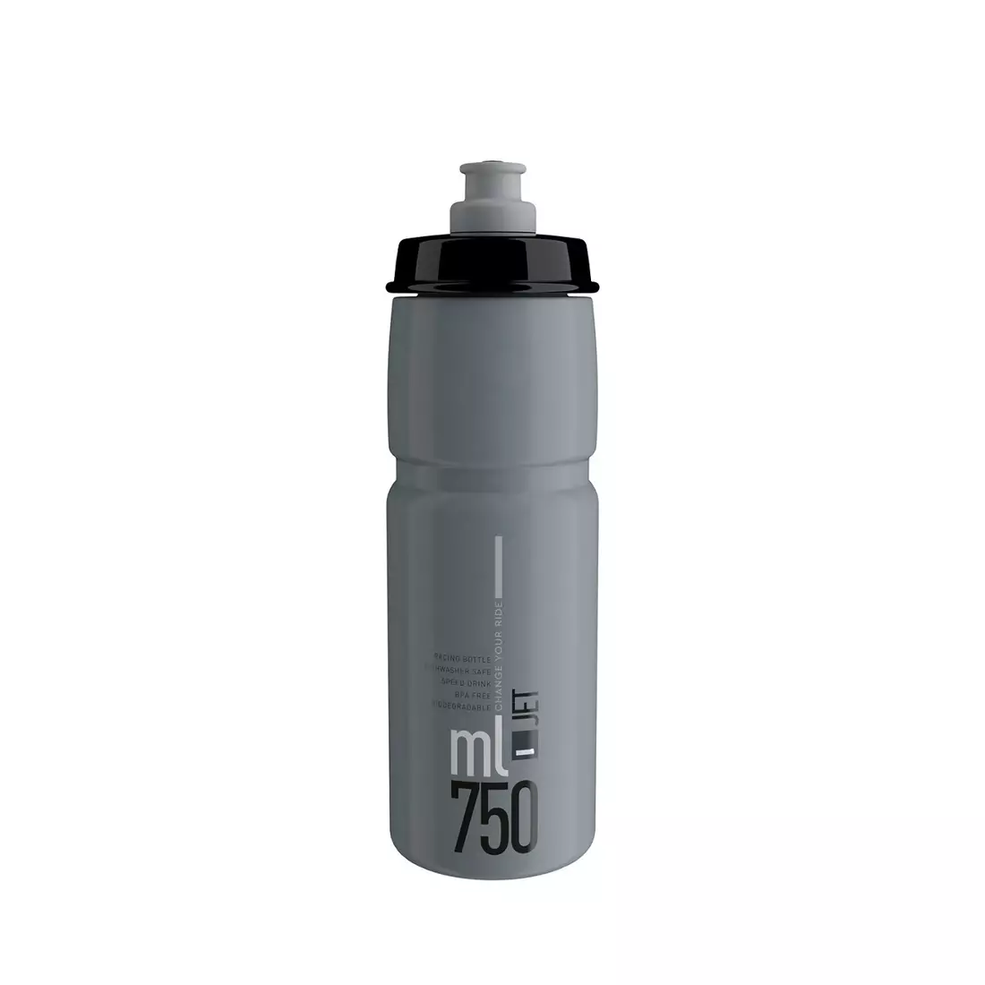 ELITE JET cyklistická fľaša na vodu 750 ml, šedá