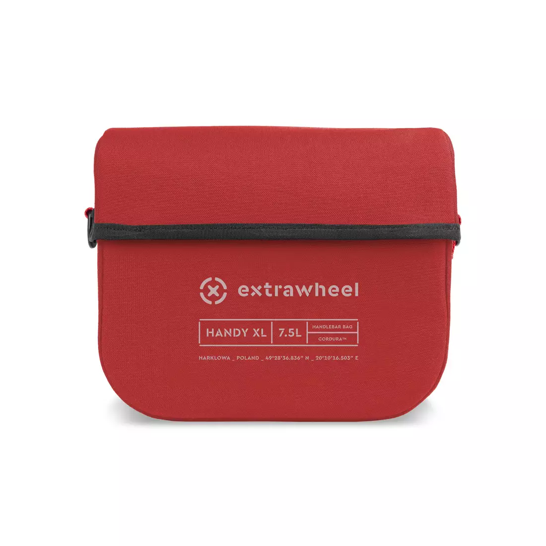 EXTRAWHEEL HANDY PREMIUM CORDURA XL taška na riadidlá bicykla, Červená 7,5 L