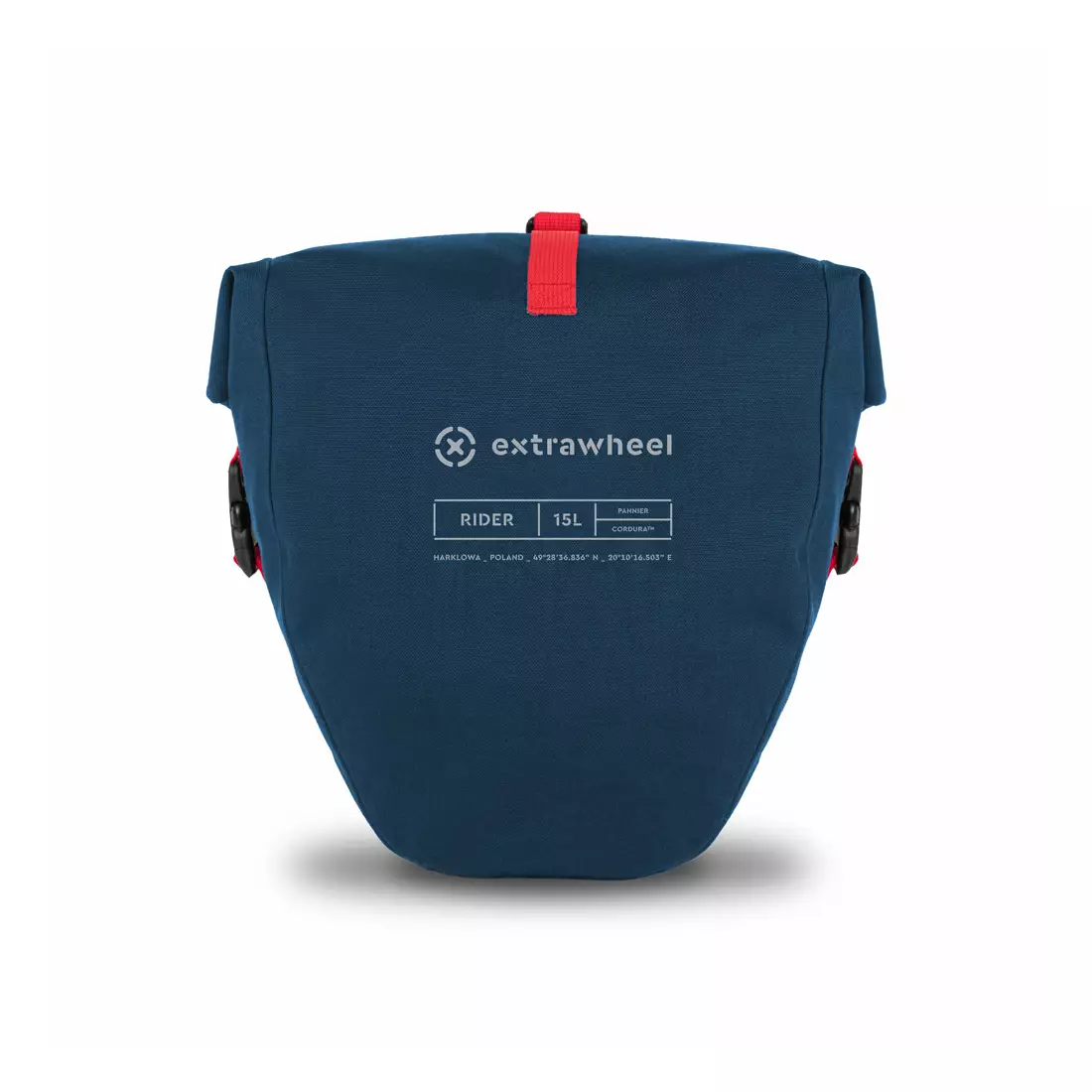 EXTRAWHEEL RIDER PREMIUM CORDURA taška na bicykel na nosič batožiny, modrá 2x15 L