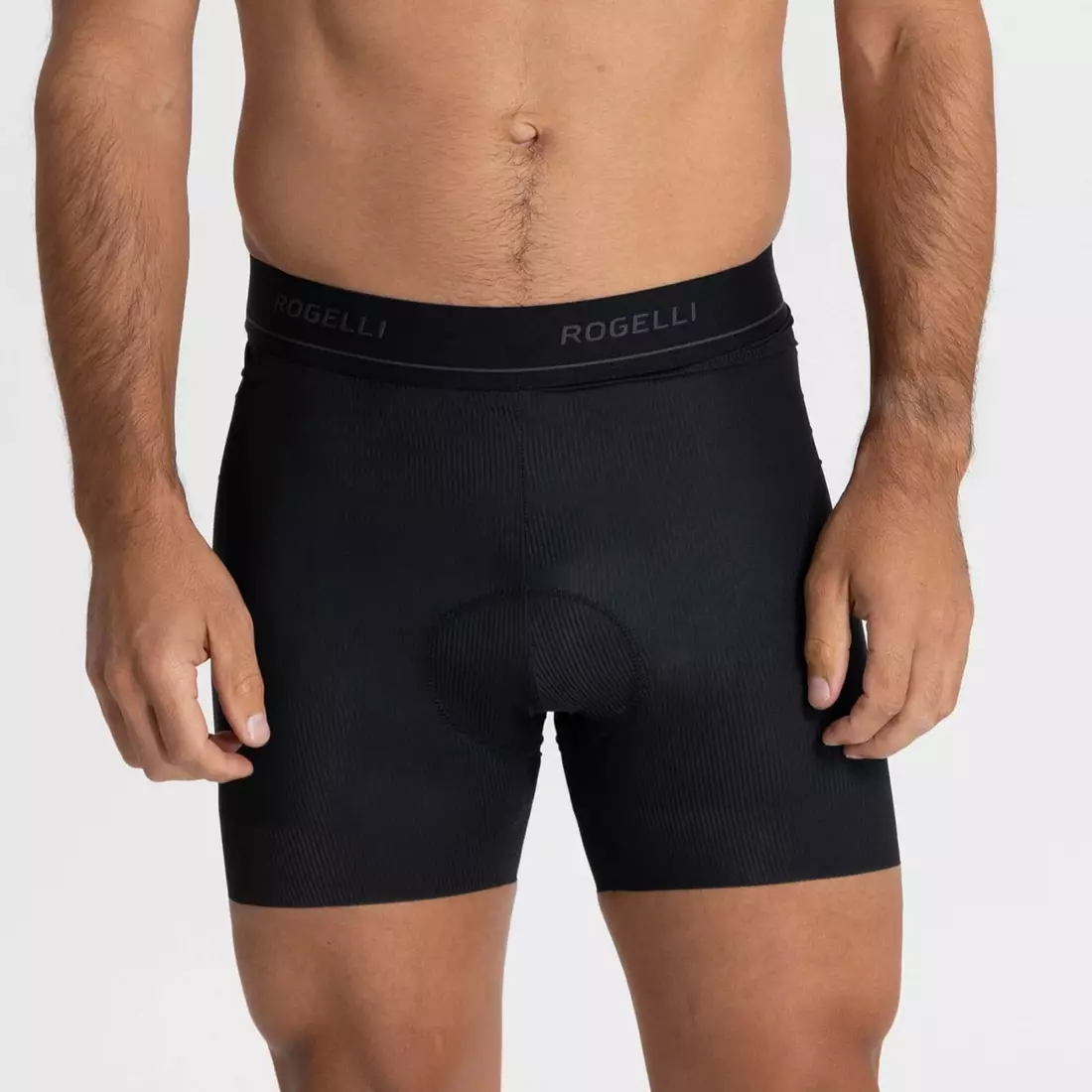 Rogelli PRIME pánske cyklistické boxerky s vložkou, čierna