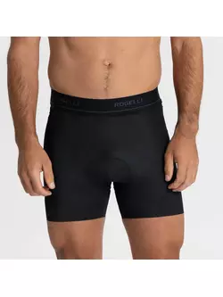 Rogelli PRIME pánske cyklistické boxerky s vložkou, čierna