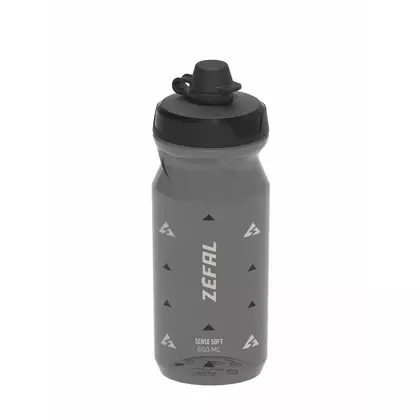 ZEFAL SENSE SOFT 65 NO-MUD cyklistická fľaša na vodu 650 ml údená čierna