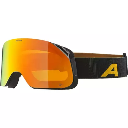 Lyžiarske/snowboardové okuliare ALPINA, vylepšenie kontrastu BLACKCOMB Q-LITE ČIERNO-ŽLTÉ MATNÉ sklo Q-LITE ORANGE S2