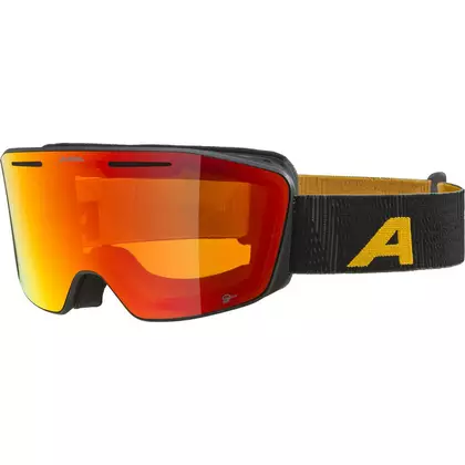 Lyžiarske/snowboardové okuliare ALPINA, vylepšenie kontrastu NENDAZ Q-LITE ČIERNO-ŽLTÉ MATNÉ sklo Q-LITE RED S2