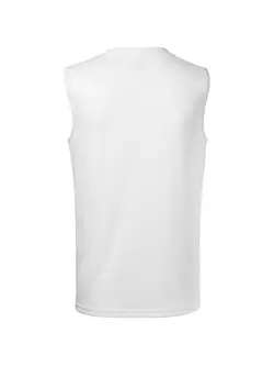 MALFINI BREEZE Športové pánske tielko bez rukávov, 100 % polyester, biela 8200012