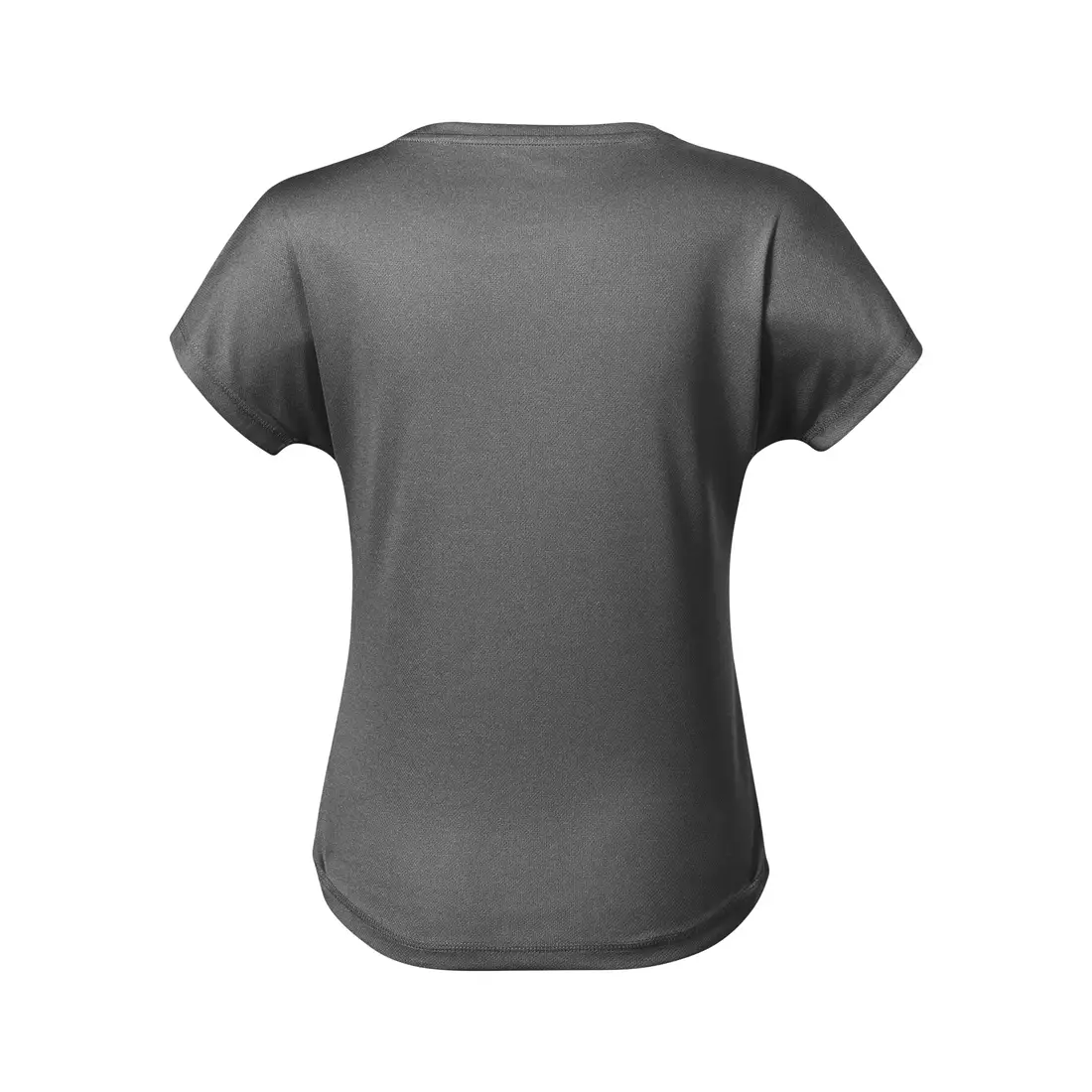 MALFINI CHANCE GRS Športové dámske tričko, krátky rukáv, mikrovlákno z recyklovaného materiálu, čierna melírovaná 811M112