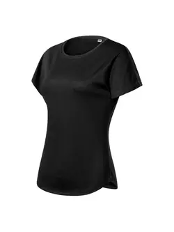 MALFINI CHANCE GRS Športové dámske tričko, krátky rukáv, mikrovlákno z recyklovaného materiálu, čierne 8110112