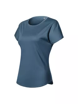MALFINI CHANCE GRS Športové dámske tričko, krátky rukáv, mikrovlákno z recyklovaného materiálu, tmavě džínová melírovaná 811M212