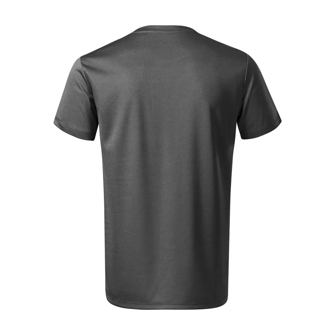 MALFINI CHANCE GRS Športové pánske tričko, krátky rukáv, mikrovlákno z recyklovaného materiálu, čierna melírovaná 810M113