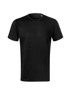MALFINI CHANCE GRS Športové pánske tričko, krátky rukáv, mikrovlákno z recyklovaného materiálu, čierne 8100113