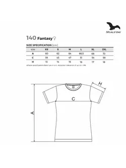 MALFINI FANTASY - Dámske športové tričko z 100 % polyesteru, tmavomodré 1400212-140