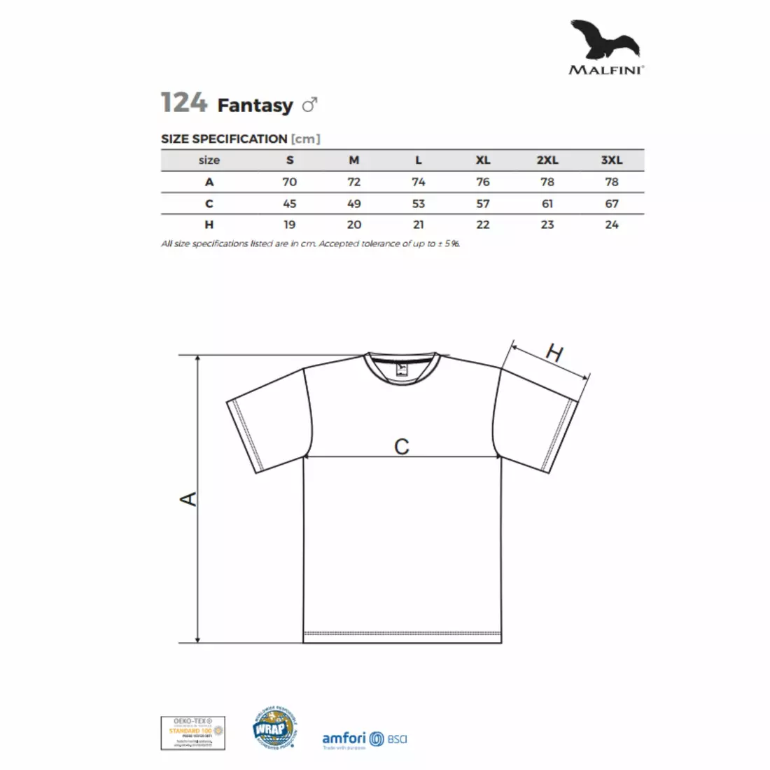 MALFINI FANTASY - pánske športové tričko z 100 % polyesteru, modrá 1240513-124