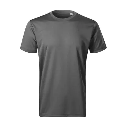 MALFINI CHANCE GRS Športové pánske tričko, krátky rukáv, mikrovlákno z recyklovaného materiálu, čierna melírovaná 810M113