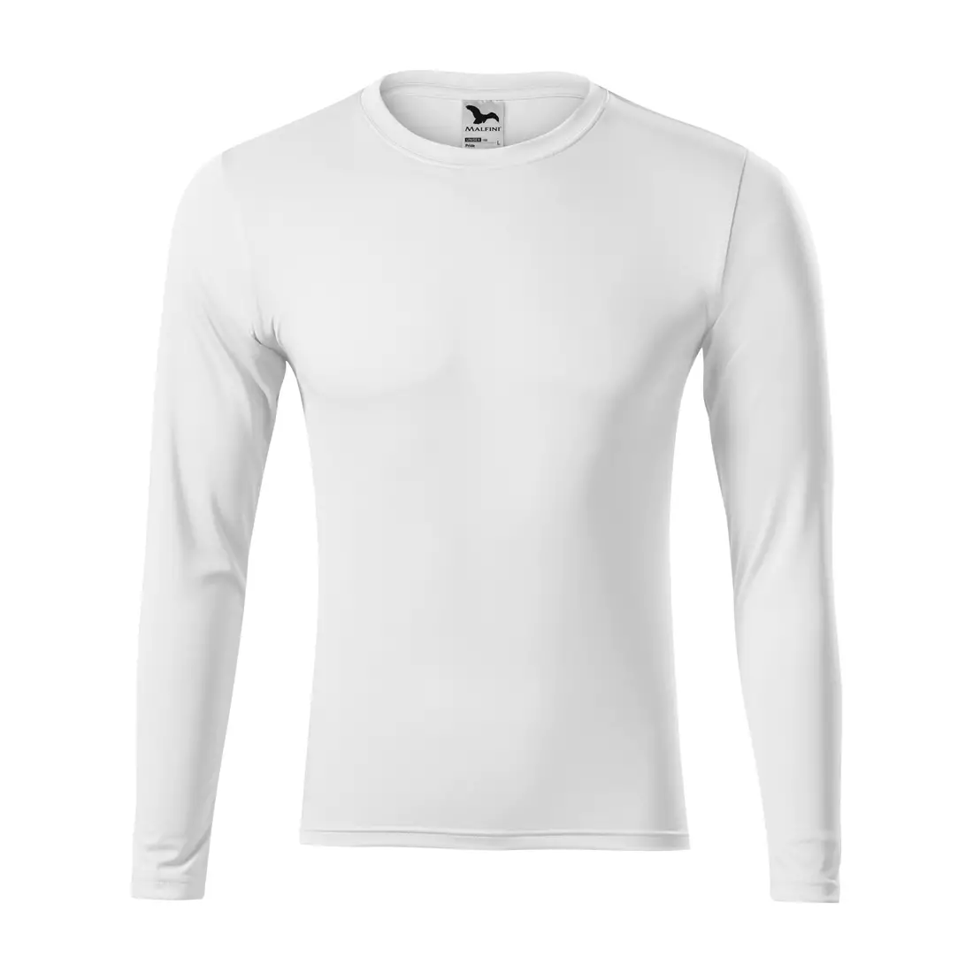 MALFINI PRIDE Pánske športové tričko s dlhým rukávom, biela 1680012